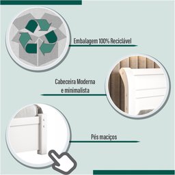 Cama Casal em MDF Madri Espresso Móveis - 5