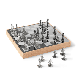 Jogo de Xadrez Elegante em Madeira e Metal Buddy Umbra - 1