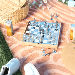 Jogo de Xadrez Elegante em Madeira e Metal Buddy Umbra - 9