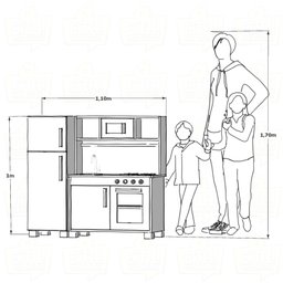 Kit Cozinha Infantil com Geladeira - Verde Claro - 5