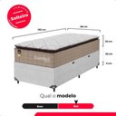 Ver imagem 4 de Cama Box Baú Solteiro + Colchão Comfort Class Pillow Top Bege/suede Branco