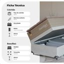Ver imagem 3 de Cama Box Baú Solteiro + Colchão Comfort Class Pillow Top Bege/suede Branco