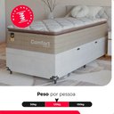 Ver imagem 5 de Cama Box Baú Solteiro + Colchão Comfort Class Pillow Top Bege/suede Branco