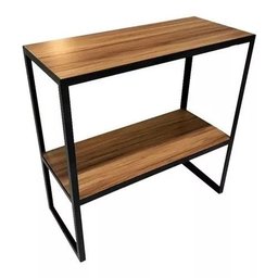 Aparador Luxo Industrial Prateleira Madeira e Ferro Premium 80cm - 1
