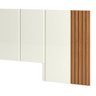 Cabeceira de Madeira para Cama Box Casal 300cm 100% MDF TW185 Off White/Freijó - Dalla Costa - 3