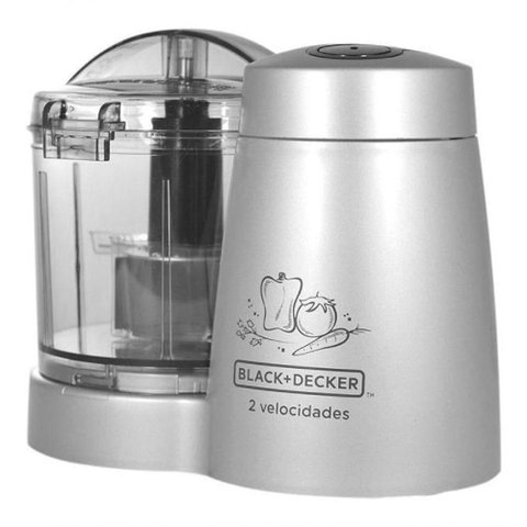 Multiprocessador Black + Decker HC32 120W Prata para Uso Doméstico em Cozinha 110V