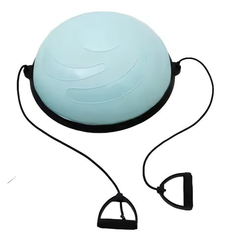 Meia Bola Suiça 58cm Bosu Balance Ball Pilates Yoga Pvc Hm-37475 - Azul