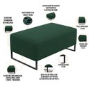 Ver imagem 4 de Puff Decorativo Sala De Estar Cléo 90cm Base De Ferro Preto W01 Bouclê Verde - Lyam Decor