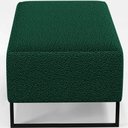 Ver imagem 7 de Puff Decorativo Sala De Estar Cléo 90cm Base De Ferro Preto W01 Bouclê Verde - Lyam Decor