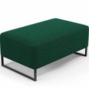 Ver imagem 1 de Puff Decorativo Sala De Estar Cléo 90cm Base De Ferro Preto W01 Bouclê Verde - Lyam Decor