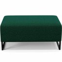 Ver imagem 3 de Puff Decorativo Sala De Estar Cléo 90cm Base De Ferro Preto W01 Bouclê Verde - Lyam Decor