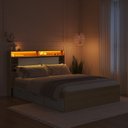 Ver imagem 6 de Cama de Casal com 6 Gavetas e Cabeceira LED Genebra