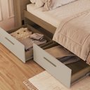 Ver mais imagens de Cama de Casal com 6 Gavetas e Cabeceira LED Genebra