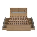 Ver imagem 5 de Cama de Casal com 6 Gavetas e Cabeceira LED Genebra