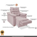 Ver imagem 6 de Poltrona do Papai Confortável Reclinável e Retrátil:rose
