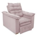 Ver imagem 1 de Poltrona do Papai Confortável Reclinável e Retrátil:rose