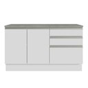 Ver imagem 7 de Armário Gabinete para Banheiro 140cm 2 Portas 3 Gavetas Branco Madesa