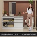 Ver imagem 5 de Armário Gabinete para Banheiro 140cm 2 Portas 3 Gavetas Branco Madesa