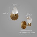 Ver imagem 3 de Arandela Cristal Lapidado Dourado Led 5w 3000k Bivolt Sindora