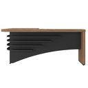 Ver imagem 3 de Mesa para Escritório em L Esquerdo 200x180cm Atria Executiva A02 Nogal Preto - Lyam Decor