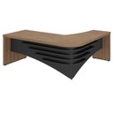 Ver imagem 1 de Mesa para Escritório em L Esquerdo 200x180cm Atria Executiva A02 Nogal Preto - Lyam Decor