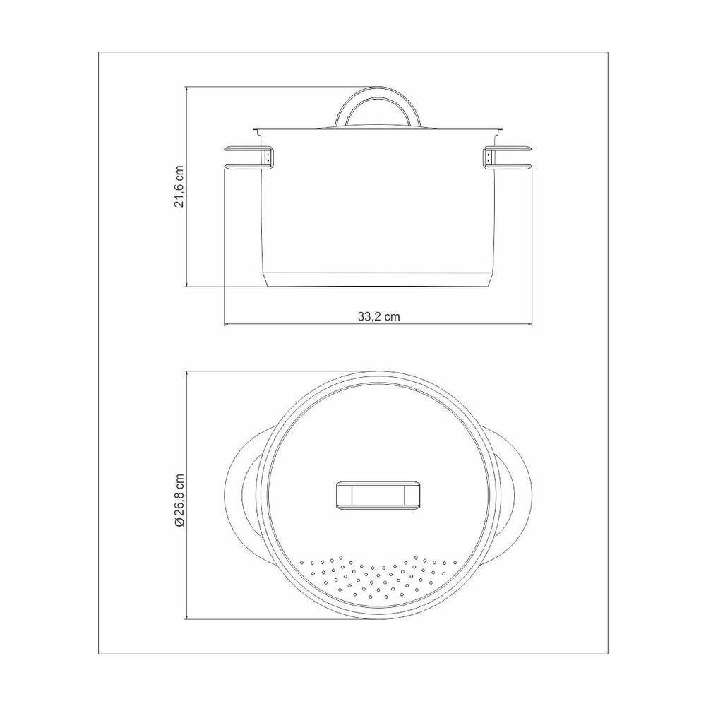 Espagueteira Tramontina Solar Aço Inox Fundo Triplo 24 Cm 7,7 Litros - 2