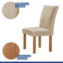 Ver imagem 5 de Mesa Kansas 100cm 4 Cadeiras Canela Tampo Redondo Plus Vidro Off White