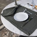Ver imagem 2 de Kit 2 Guardanapo + 2 Jogo Americano Rafaela Verde Musgo