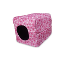 Ver imagem 1 de Caminha Toca Iglu Cachorro Pet P para Cães e Gatos 2 em 1 Pinscher Yorkshire Shih Tzu Rosa