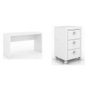 Ver imagem 2 de Conjunto Home Office com Escrivaninha e Gaveteiro 3 Gavetas Espresso Móveis