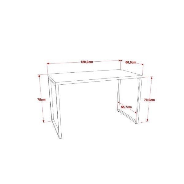 Conjunto Home Office com Mesa para Escritório 120cm e Estante Multiuso Kuadra Espresso Móveis - 5