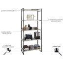 Ver imagem 7 de Kit 2 Peças com Mesa para Escritório 120cm e Estante Multiuso Kuadra