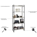 Ver imagem 7 de Conjunto 2 Peças com Mesa para Escritório 120cm e Estante Multiuso Kuadra Industrial Bege