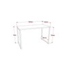 Kit 2 Peças com Mesa para Escritório 120cm e Estante Multiuso Kuadra - 10