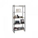 Ver imagem 5 de Conjunto 2 Peças com Mesa para Escritório 120cm e Estante Multiuso Kuadra Industrial Bege