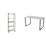 Kit 2 Peças com Mesa para Escritório 120cm e Estante Multiuso Kuadra - 2