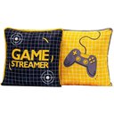 Ver imagem 6 de Kit Coberdrom Game Streamer Cinza C/ Almofadas Solteiro 04 Peças - Dupla Face Sherpa e Mantinha