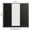Ver imagem 5 de Guarda Roupa Casal 100% Mdf Madesa Royale 3 Portas de Correr