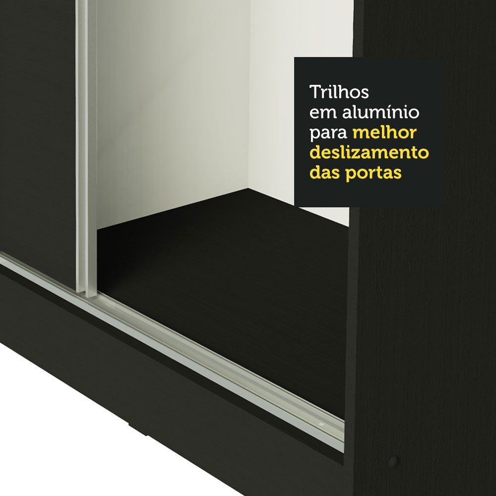 Guarda Roupa Casal 100% Mdf Madesa Royale 3 Portas de Correr - 10