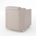 Ver imagem 3 de Kit 6 Poltronas Decorativas Para Recepção Courino Bege