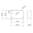 Ver imagem 2 de Cuba Docol Riva 47x32 017004CJ Inox Brilho