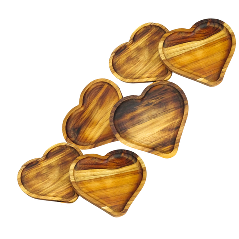 Pires de Madeira Teca para Xícara Chá ou Café Mesa Posta