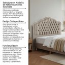 Ver imagem 6 de Cabeceira Estofada em Madeira Maciça Curva Provençal com Capitonê King Espresso Móveis