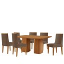 Ver imagem 2 de Mesa de Jantar Eloise 180cm Tampo Mdf Laminado com 6 Cadeiras Lisboa Moderna Mobília