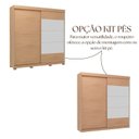 Ver imagem 7 de Guarda Roupa Casal 2 Portas de Correr Nantes com Espelho Off White/Carvalho Nature
