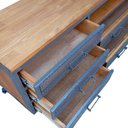 Ver imagem 5 de Rack de Ferro e Madeira Modelo Industrial com 8 Gavetas - Cores Cinza e Castanheira