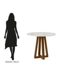 Ver imagem 5 de Mesa de Jantar Livia Piccola Redonda 90cm com Vidro – Madeira de Reflorestamento, Mdf, Tampo 18mm