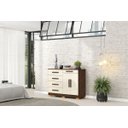 Ver imagem 6 de Cômoda Sapateira 5 Gavetas Sirius - Aurum:imbuia/champanhe