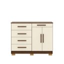 Ver imagem 2 de Cômoda Sapateira 5 Gavetas Sirius - Aurum:imbuia/champanhe