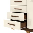 Ver imagem 4 de Cômoda Sapateira 5 Gavetas Sirius - Aurum:imbuia/champanhe